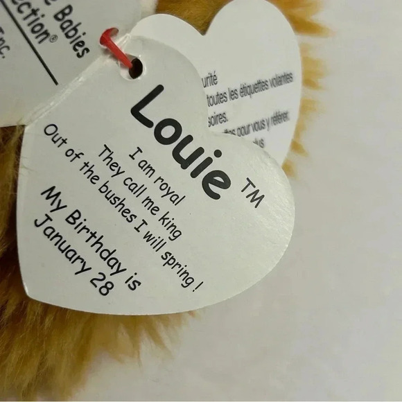 NWT Ty Beanie Babies LOUIE THE LION 8" Plush Stuffed  Animal - Picture 5 of 5